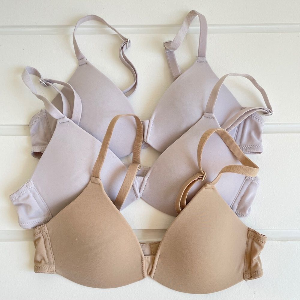 Hanes Girls Molded Padded Lined Wire Free Bra Lot Size 30/Small